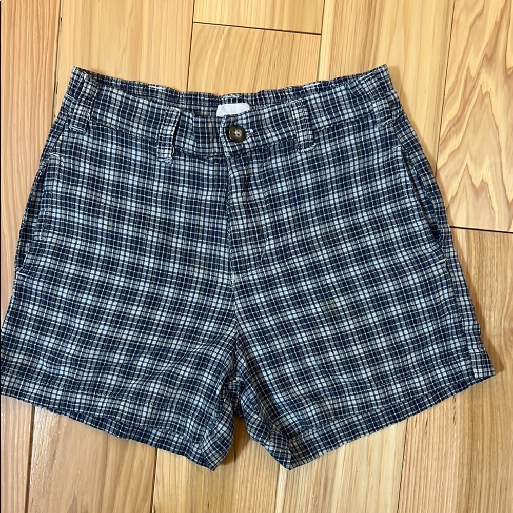 Old Navy vintage Blue and White Bermuda Shorts Classic Plaid Design